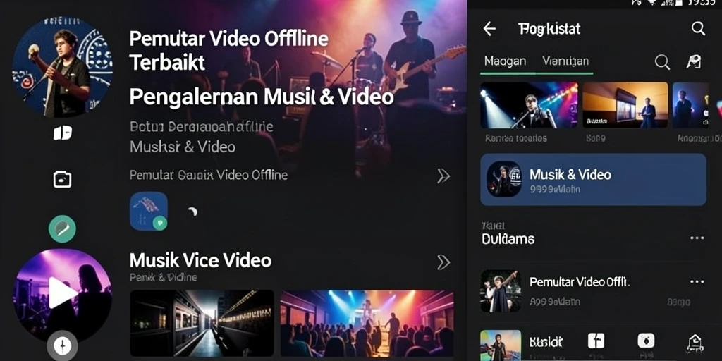 Antarmuka sederhana dan intuitif dari aplikasi 9939 Pemutar Video Offline.