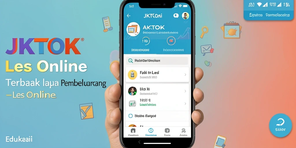 Antarmuka utama JKTOK yang mudah digunakan untuk les online.