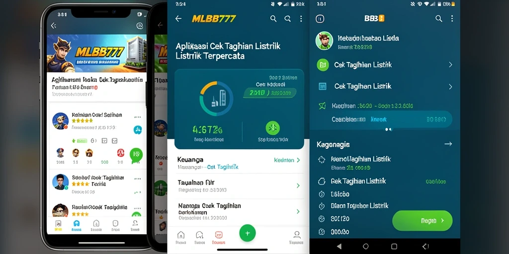 Tampilan antarmuka aplikasi Cek Tagihan Listrik yang informatif dan sederhana.
