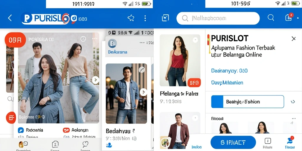 Tampilan aplikasi PURISLOT dengan koleksi fashion terbaru yang menawan.