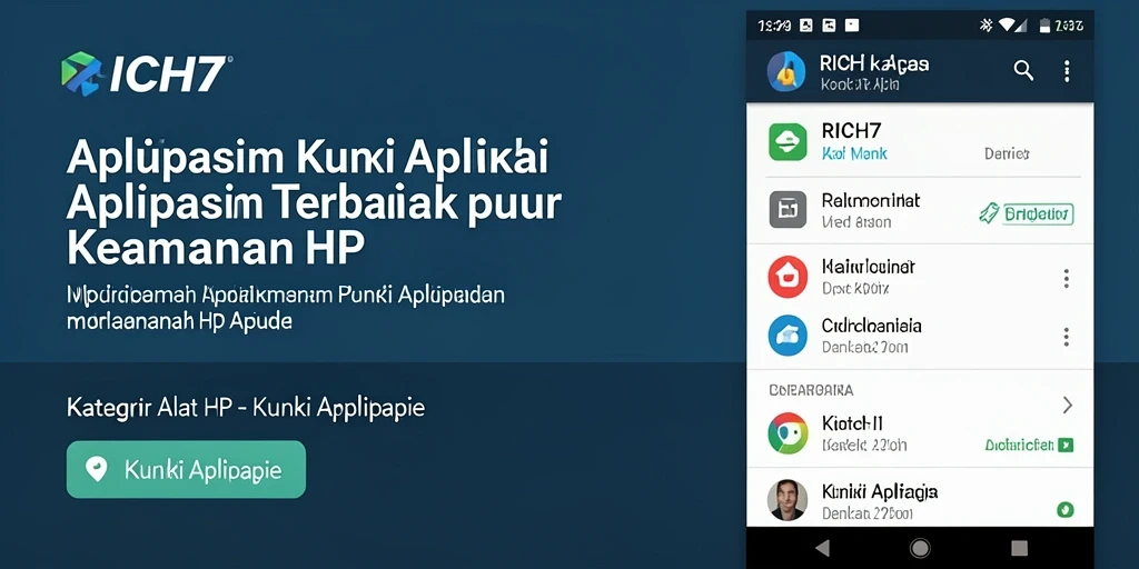Tampilan antarmuka RICH7 yang sederhana dan efektif untuk Kunci Aplikasi.