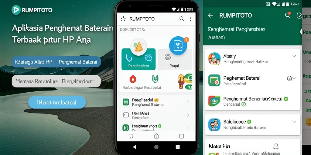 Tampilan antarmuka aplikasi RUMPITOTO yang user-friendly dan informatif.