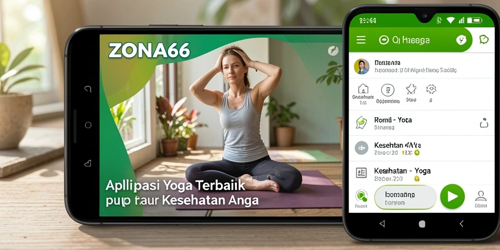 Antarmuka ZONA66 yang ramah pengguna dengan fitur Yoga interaktif.